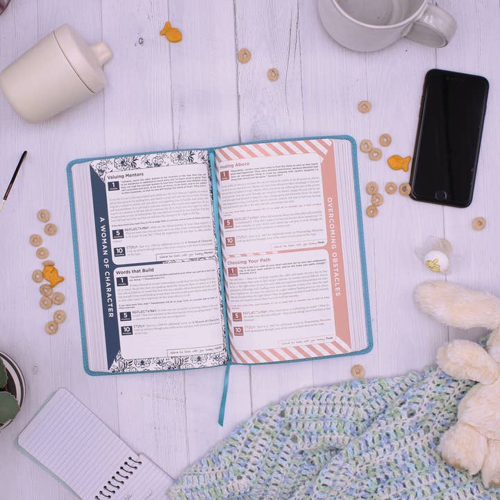 HarperCollins Christian Publishing - Wholesale Religion - NIV The Busy Mom's Bible, Leathersoft, Teal, Red Letter8