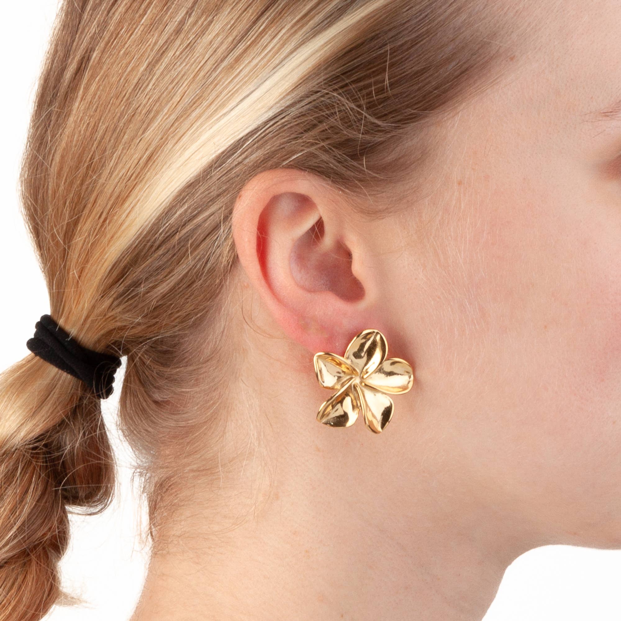 Shebiju - Wholesale Stud/Post Earrings - Steel Leaf Earring YE2212081