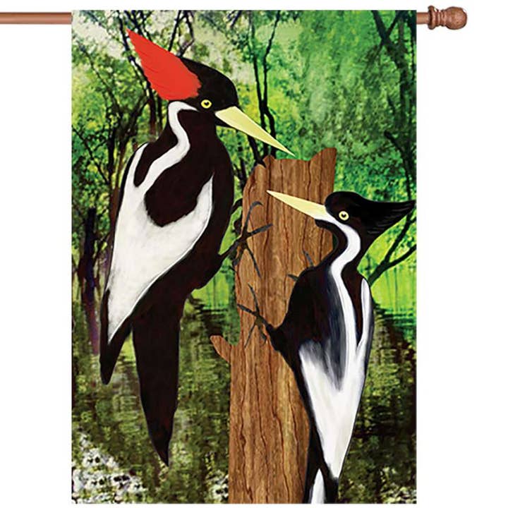 28 IN. FLAG - IVORY WOODPECKER for wholesale by Premier Kites & Designs