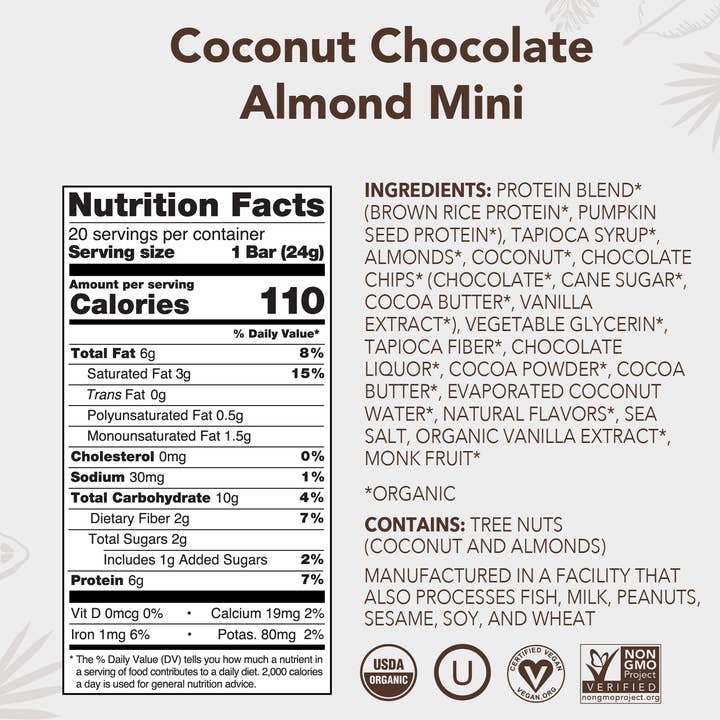 Aloha - Wholesale Snack Bar - Mini Bars - Coconut Chocolate Almond2