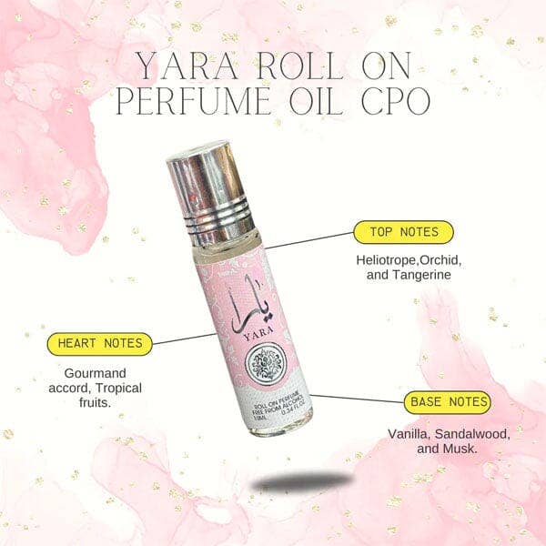 Showcase - Wholesale Roll-On Fragrance - Yara by Lattafa Perfumes Femme Concentrated Oil Fragrance Roll-On (10mL)