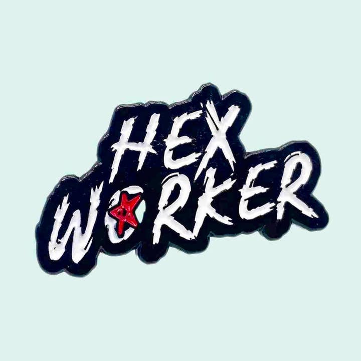 Hex Worker Witchy Pin for wholesale by Aphrodite's Apothecary
