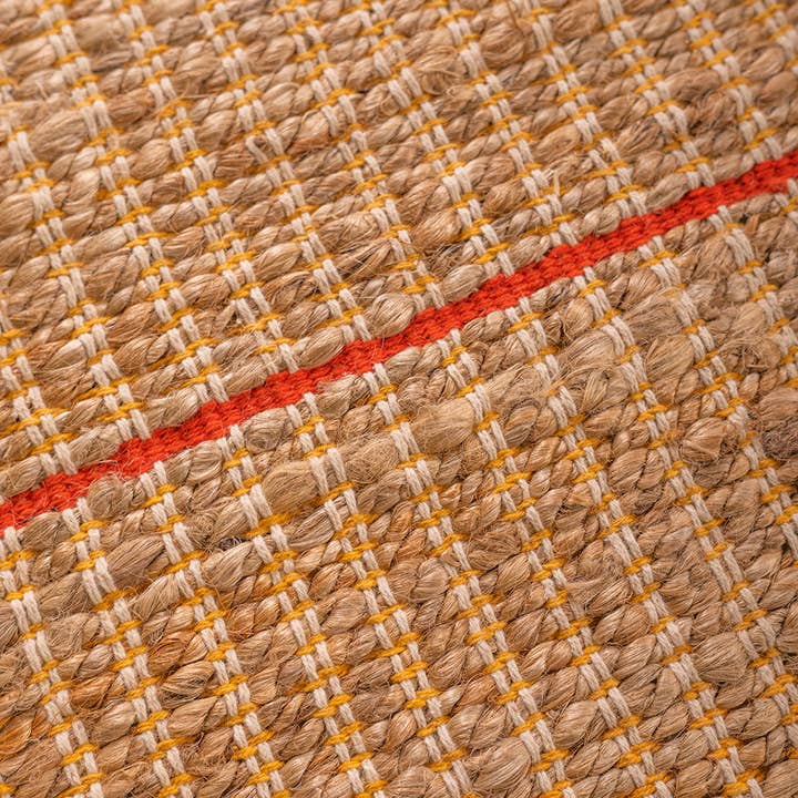 Ian Snow Ltd - Wholesale Runner Rug - Jute & Orange Stripe Runner Rug2