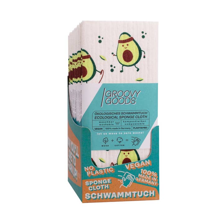 Ecological Sponge Cloth, avocado for wholesale by Groovy Goods