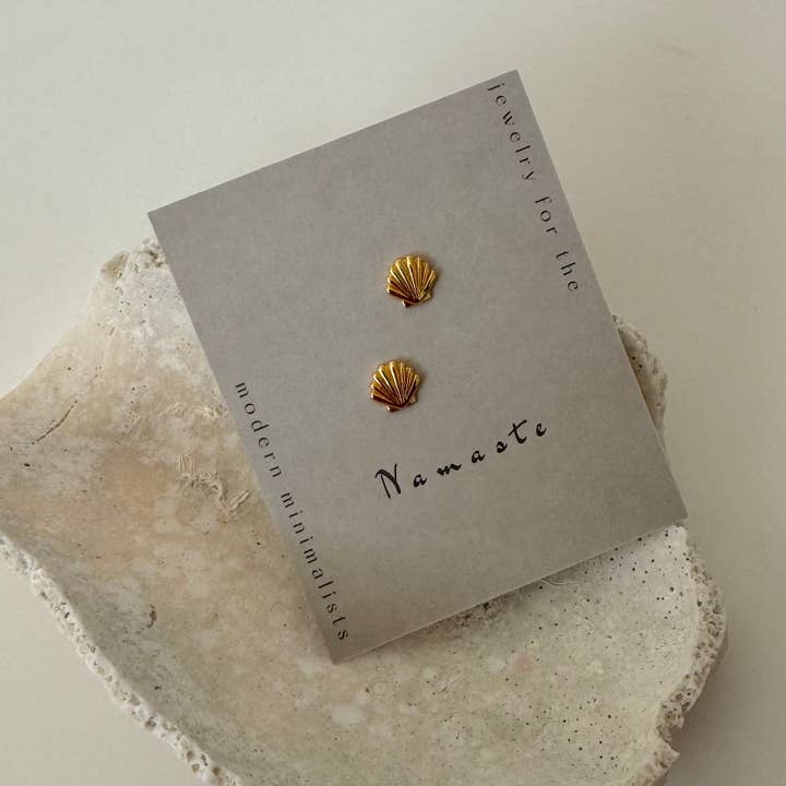 Namaste Jewelry - Wholesale Stud/Post Earrings - Shell Studs0
