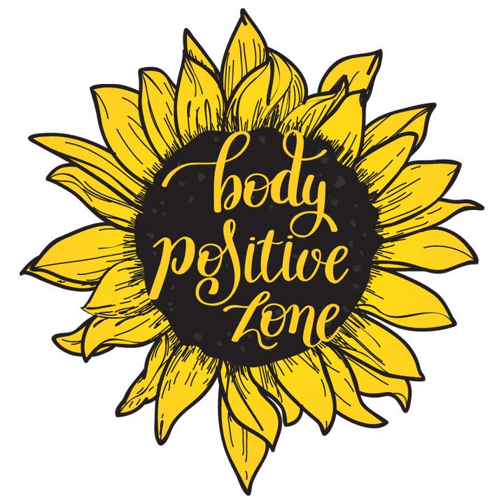 Body Positive Zone Sunflower Body Positivity Sticker for wholesale by Denali & Co.