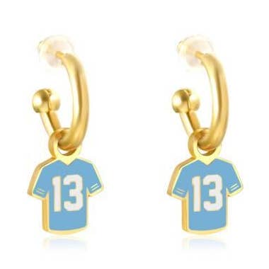 Kansas City #13 Jersey Huggie Hoepeloorringen voor wholesale door EB and Co.