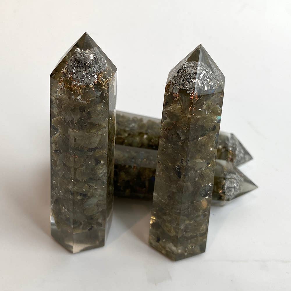 VIE – wholesale Spiritual stone/crystal – Orgonite Obelisk Tower, 8x2x2cm30