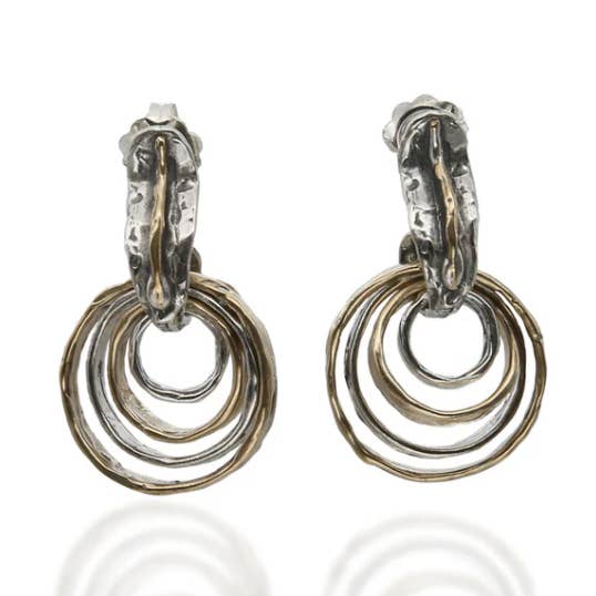 Boucles d'oreilles pendantes en argent 925 et bronze (ORA082) pour la vente par Mandile Gioielli
