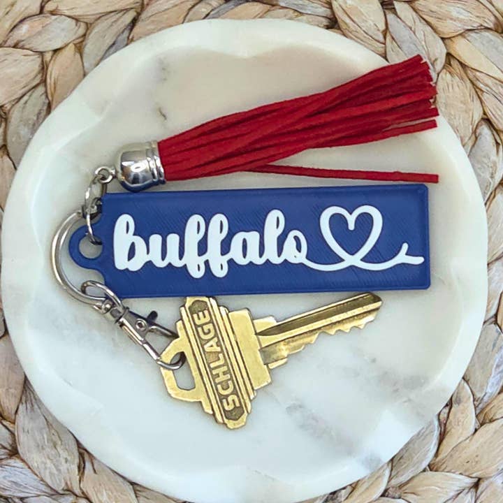 Buffalo Heart Keychain for wholesale by ModoWorks