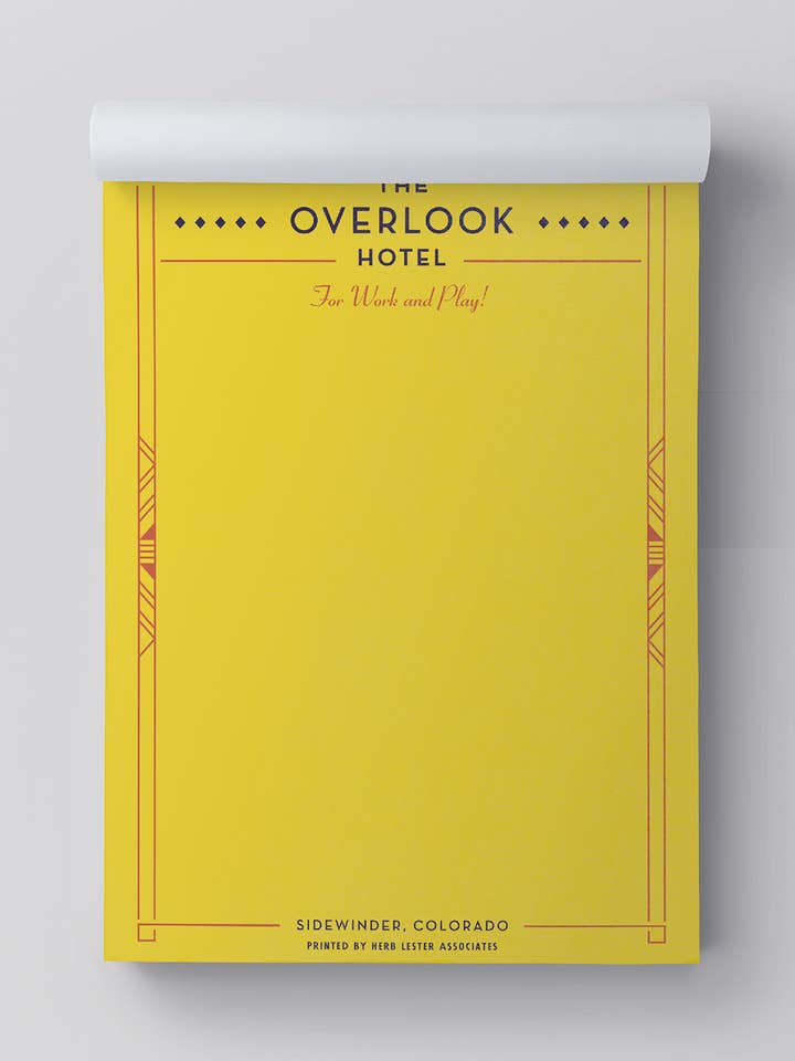 The Overlook Hotel: Fictional Hotel Notepad Set for wholesale by Herb Lester Associates