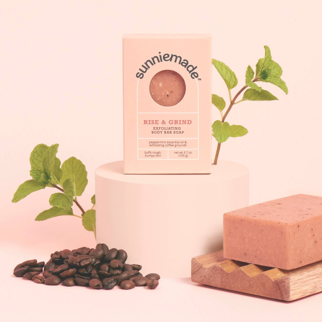 Sunniemade - Wholesale Bar Soap - Rise & Grind Exfoliating Body Bar Soap1