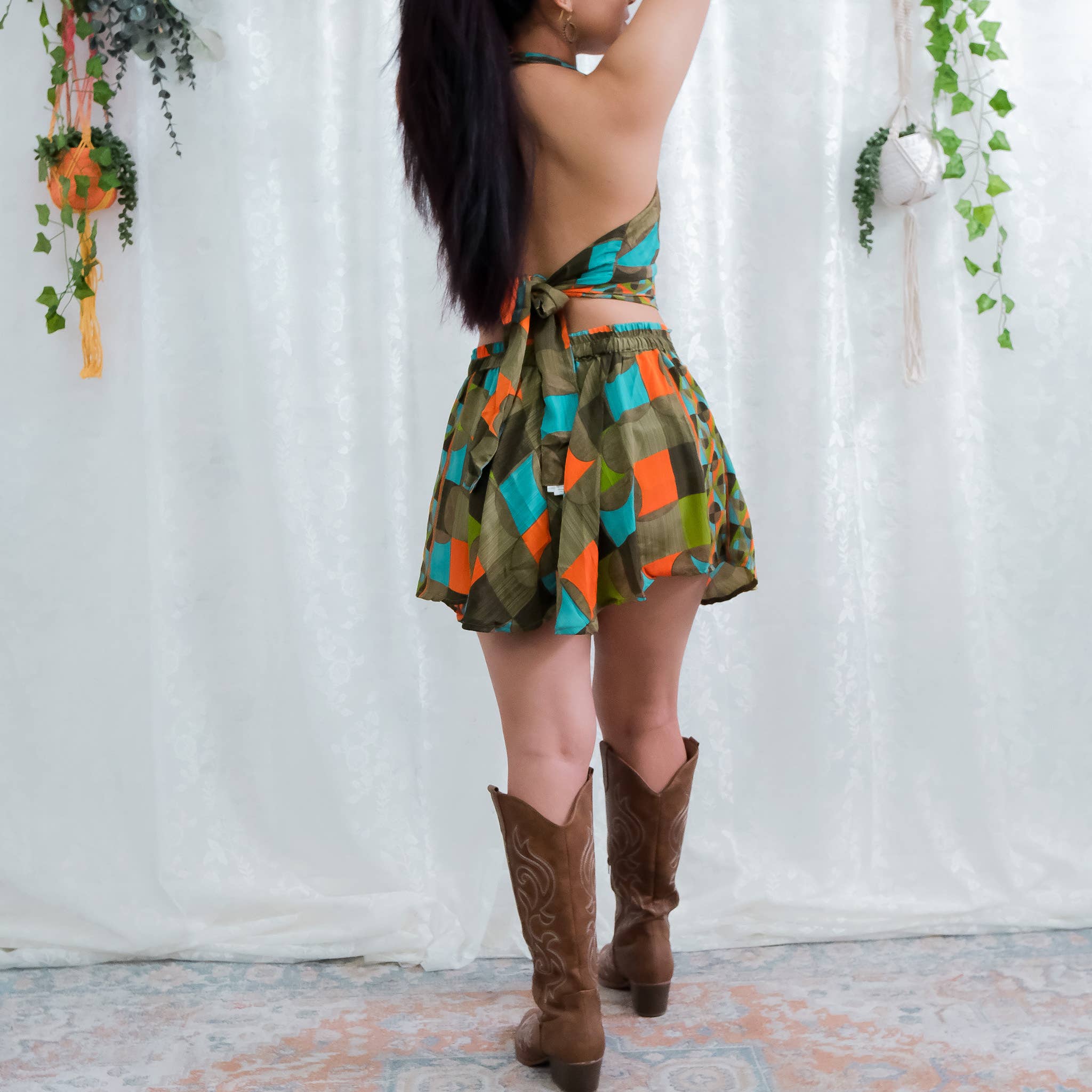 Karma Nepal Crafts – wholesale Top & short set (NOT loungewear) – Women’s – Boho Hippie Festival Two Piece Shorts with Halter Top8