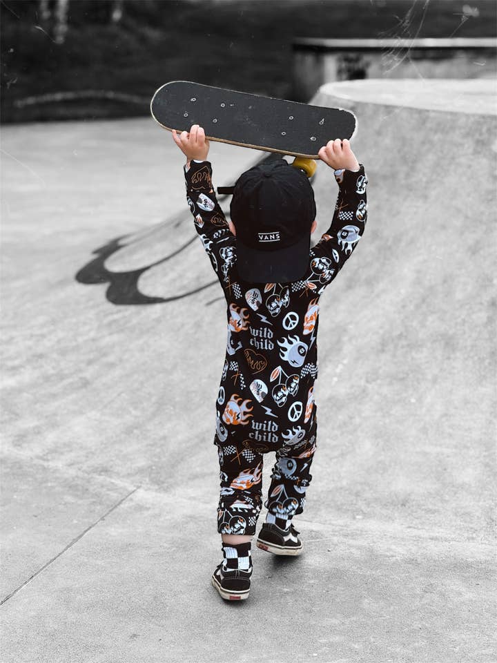 Wild Stone Co - Wholesale Jumpsuit - Baby - Mini Mayhem Bamboo Zippy1