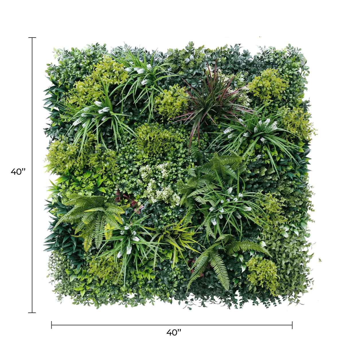 Designer Plants - Wholesale Artificial Plant - Ultra-Luxury Lush Spring Artificial Vertical Garden Green Wall 40" x 40" 11SQ FT Commercial Grade UV Resistant (Overstock Sale)1