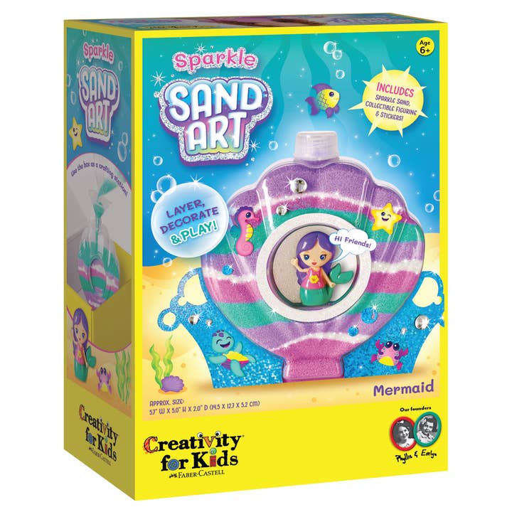 Faber-Castell / Creativity for Kids - Wholesale DIY Craft Kit - Kids - Sparkle Sand Art Mermaid DIY Craft Kit for Kids1