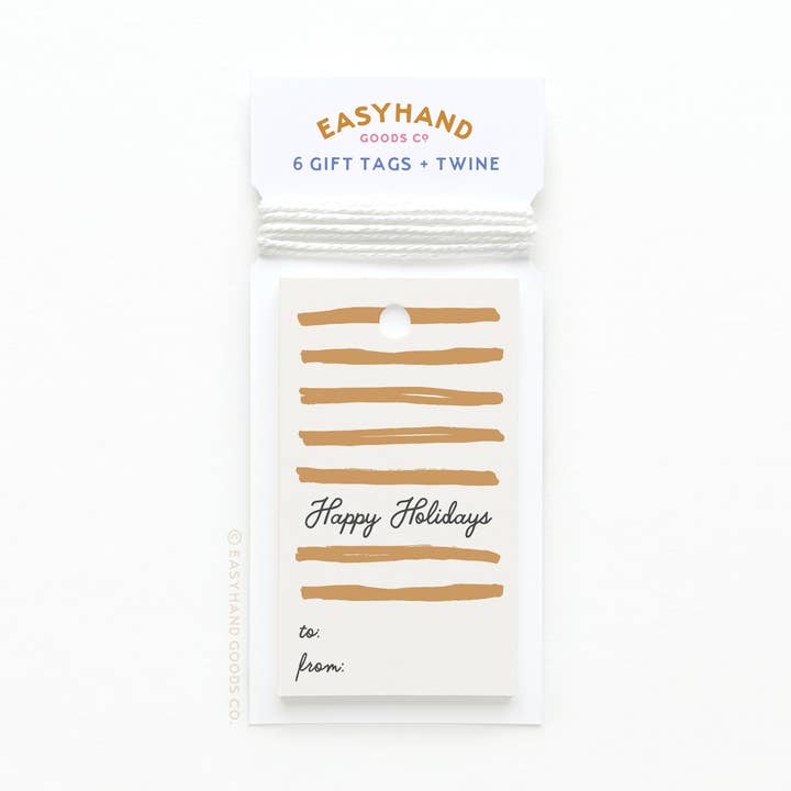 Easyhand Goods – formerly Onderkast – Cartão de presente por atacado – Etiquetas de Presente com Arabescos de Boas Festas