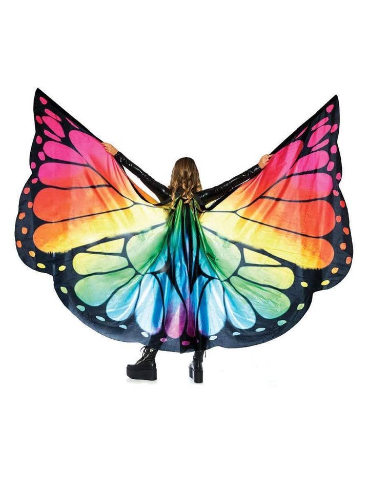 Leg Avenue - Wholesale Costume - Women's - Festival Butterfly Wing Halter Cape with Batons2
