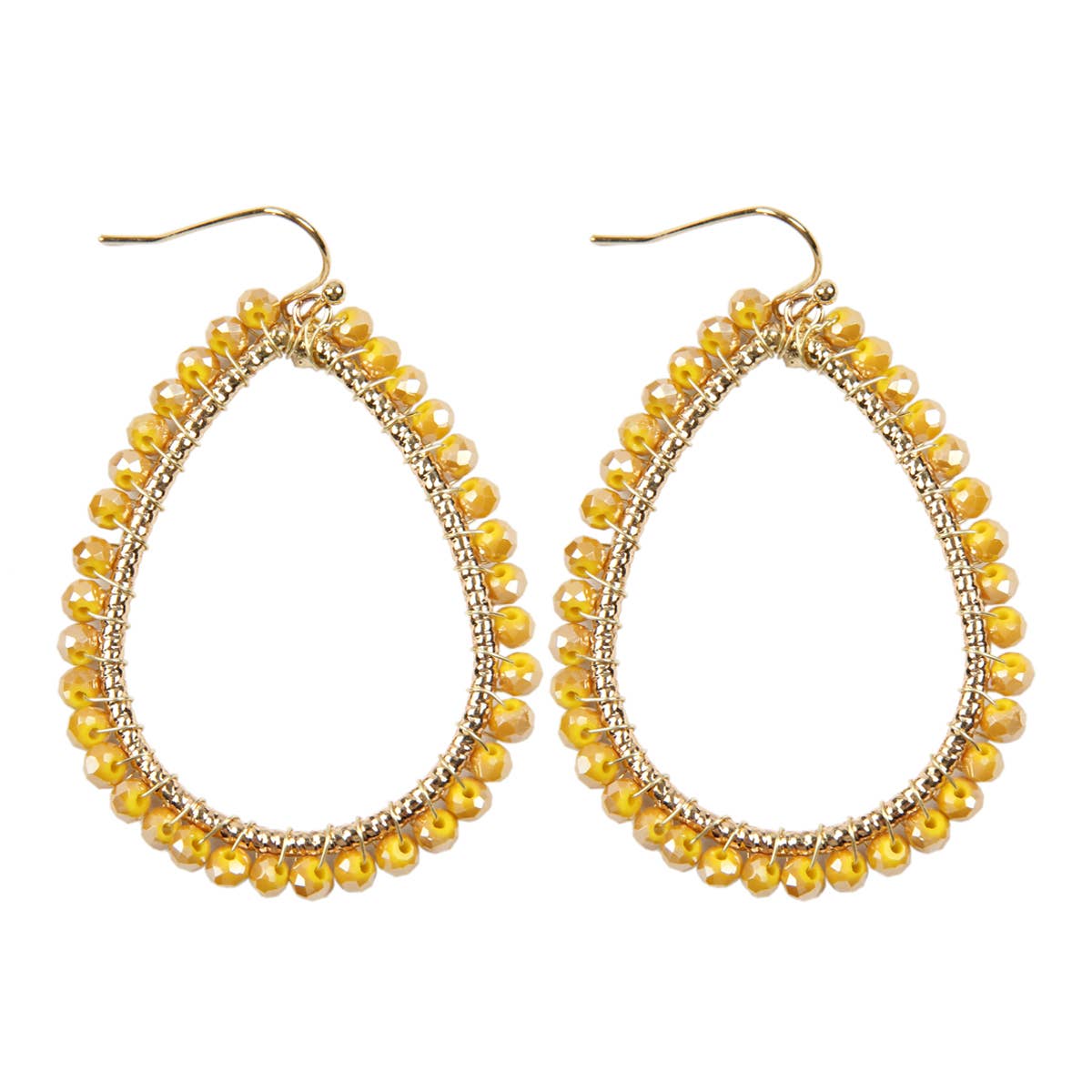 MYS Wholesale Inc - Wholesale Dangle Earrings - Wire Teardrop Glass Beads Hook Earrings12