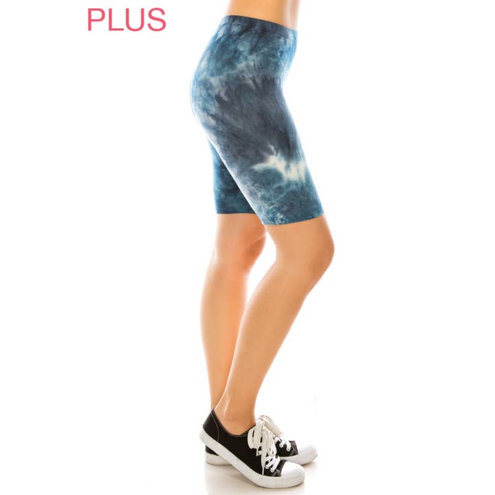 Plus Size Buttery Soft Print Bike Shorts for wholesale by Leggings Depot