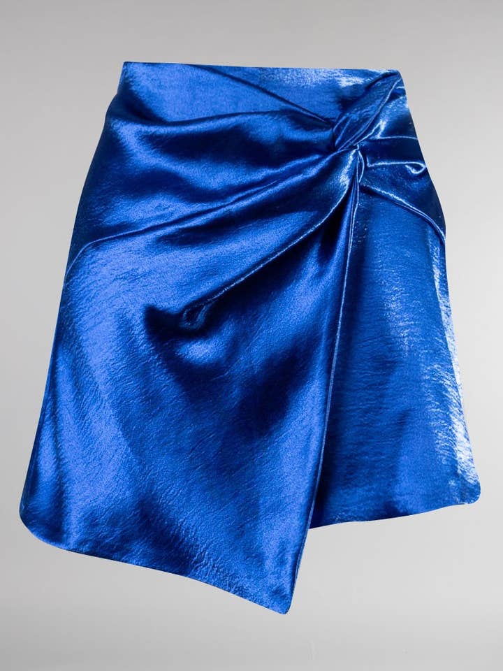 FSP20222-STK Satin side twist mini skort 6PK for wholesale by Fascination by Intrend