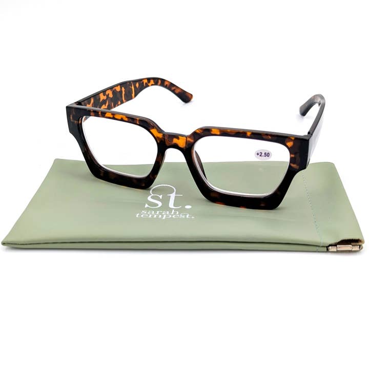 Tempest Designs – wholesale Eyeglasses – Women's – Arty square tortoiseshell reading glasses2
