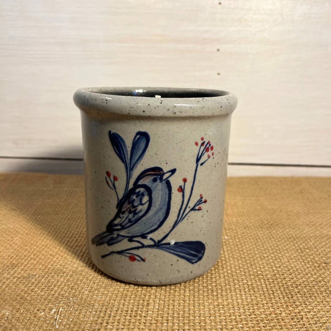 Rowe Pottery - Wholesale Jar/Filled Candle - Candle Crock- Spring Bird