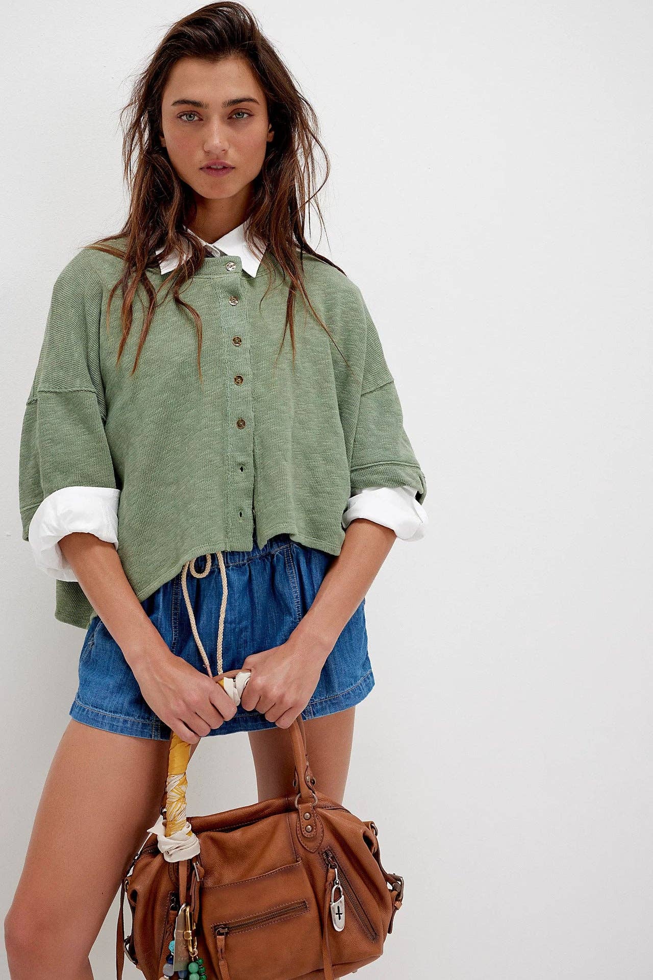 Sweetkama - Wholesale Cardigan - Women's - Ladies Solid Color Midi Sleeves Knitted Cardigan12