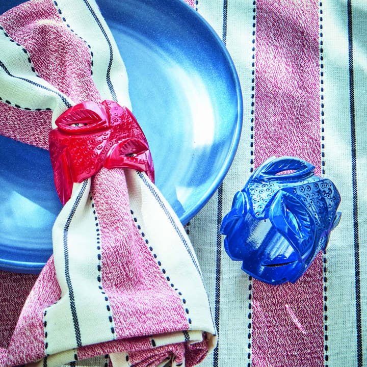 tag - Wholesale Napkin Ring - tag Links Napkin Ring Slate Blue
