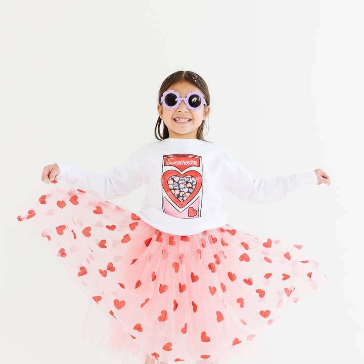 Benny & Ray Apparel - Wholesale Sweatshirt - Kids - Conversation Hearts Valentines Day Kids sweatshirt