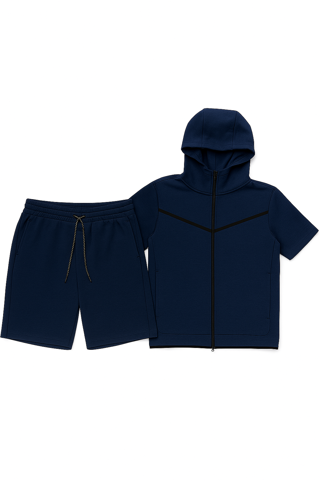 Amorica NYC - Wholesale Activewear Set - Men's - Men’s TechFlex Hooded Zip-Up Short Set3