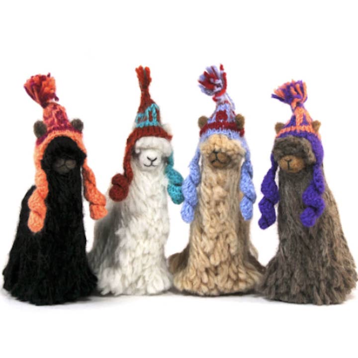 Lanart Alpaca – wholesale Decorative figurine – Cria Suri 5.5” - Artisan Hand-Felted Alpaca Sculpture2
