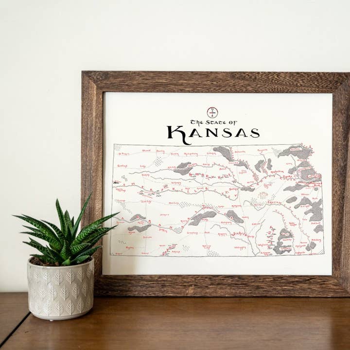 Kansas Map for wholesale by Lord of Maps