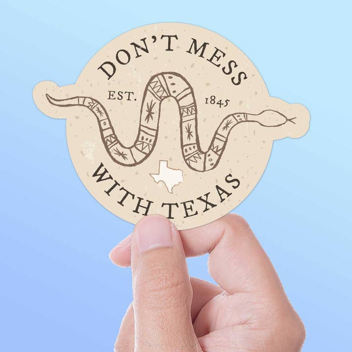 Sentinel Supply - Wholesale Sticker - Don't Mess with Texas Rattlesnake Sticker