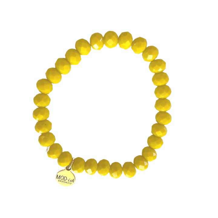 MODish Design Co - Wholesale Beaded Bracelet - Dillon 8mm in Yellow