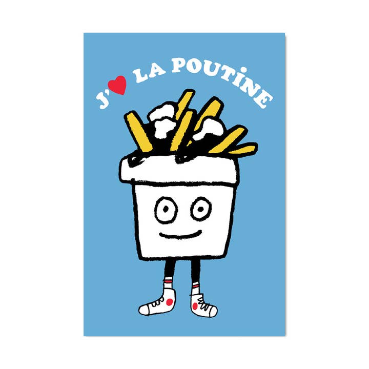 J'AIME LA POUTINE — Vykort för wholesale av Paperole