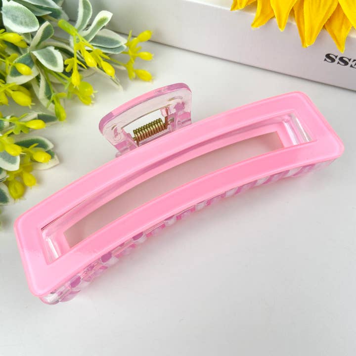 mildstyles - Wholesale Hair Clip - Women's - 4.4" Rectangular Colorful Hair Claw Clip2