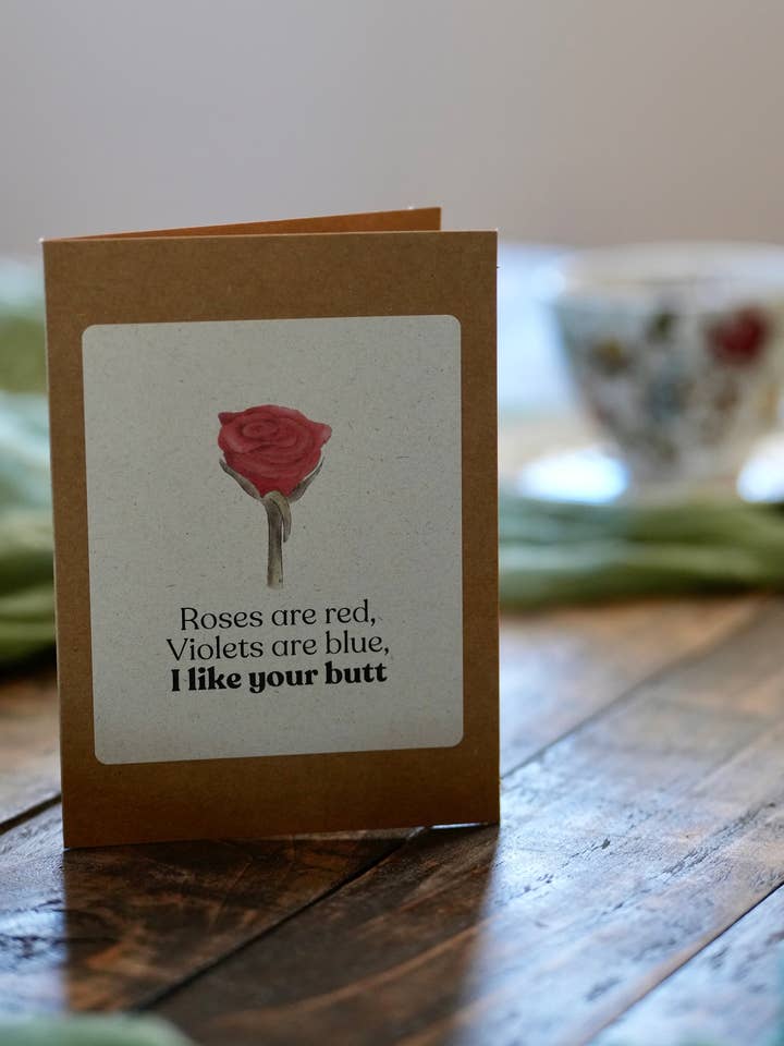 I Like Your Butt | Silly Valentine's Day Greeting Card for wholesale by Jean's Apothecare