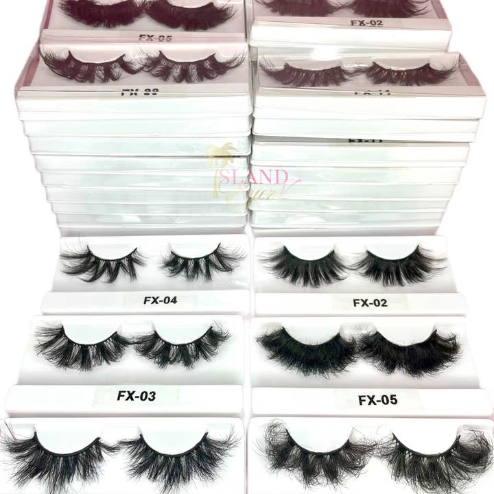 Island Eyez Vendor - Wholesale False/Fake Eyelashes - 25mm Faux Minks Wholesale