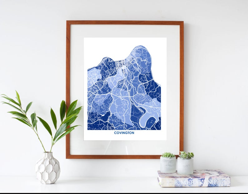 Juanita's Adventures - Wholesale Art Print - Juanitas Covington Map Print3