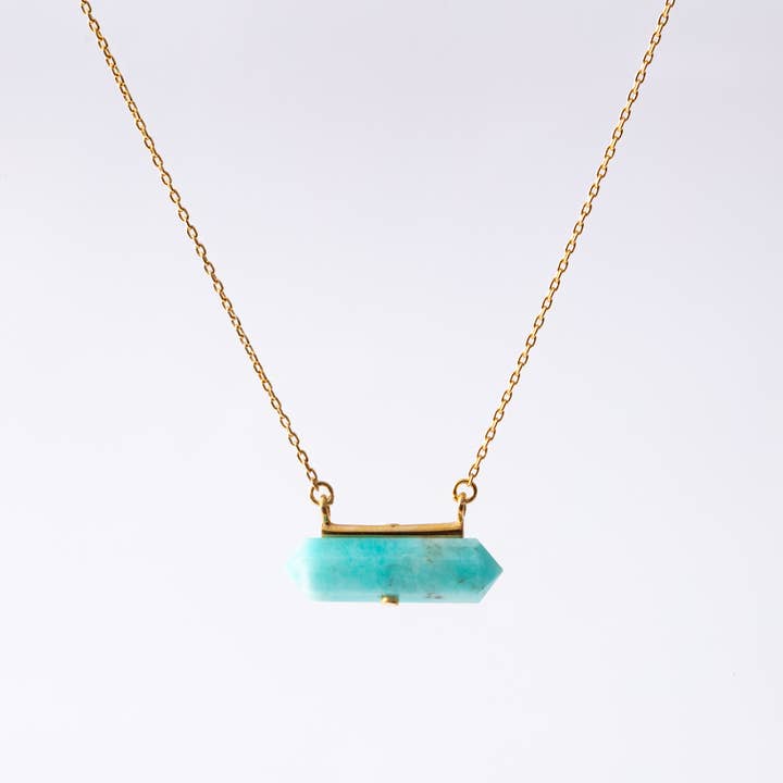 THE CRISTALLINE - Venta al por mayor Collares con colgantes/abalorios - Collar Horizon Piedra - Oro Amarillo