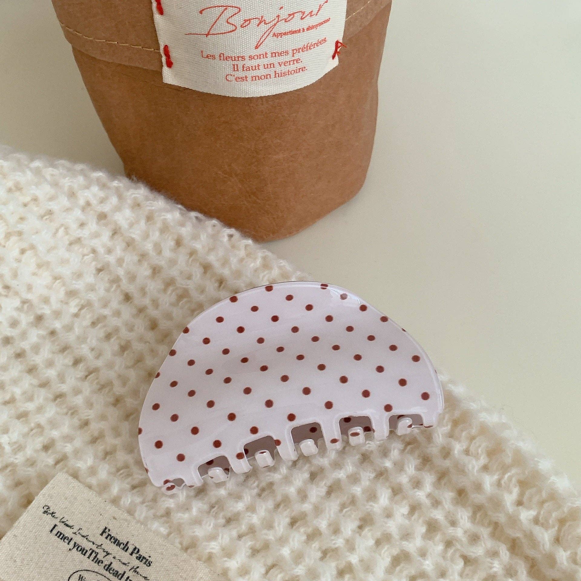 Dipped Shop - Vente Pince à cheveux – femme - Pince à cheveux à pois simples et blocs de couleur DP25F5739