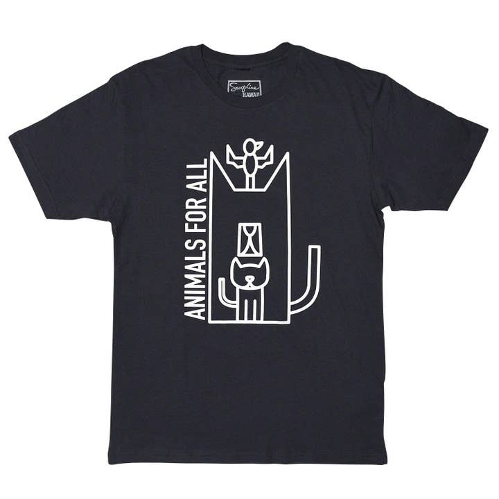 JAMS World - Wholesale Screen Printed T-Shirt - Unisex - Animals for All Adult Tee - Hawaiian Humane Society