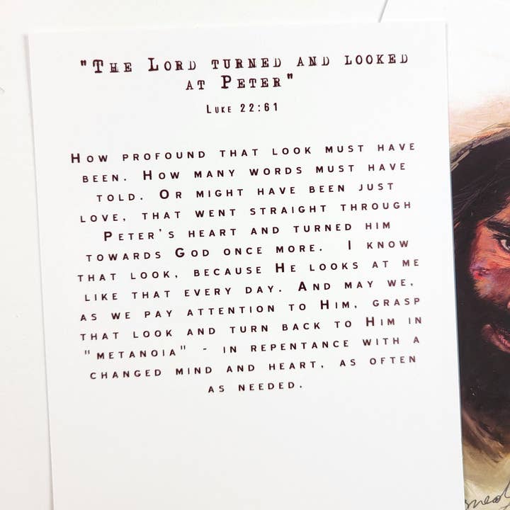Open Journey - Wholesale Religious Card - The Lord looked at Peter - Prayer Card2