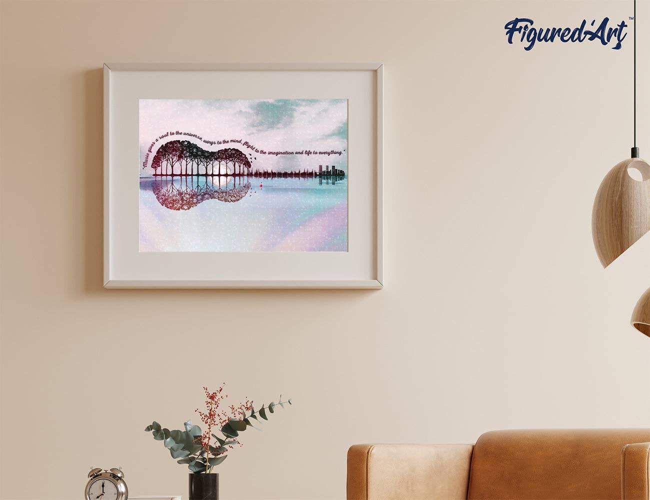 Figured'Art – wholesale DIY craft kit – Diamond Painting - Landscape Guitar2