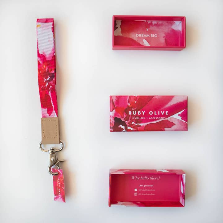 Ruby Olive Pty Ltd – Großhandel Schlüsselband – Unisex – Aquarell-Handgelenksschlaufe (2 Farben verfügbar)6