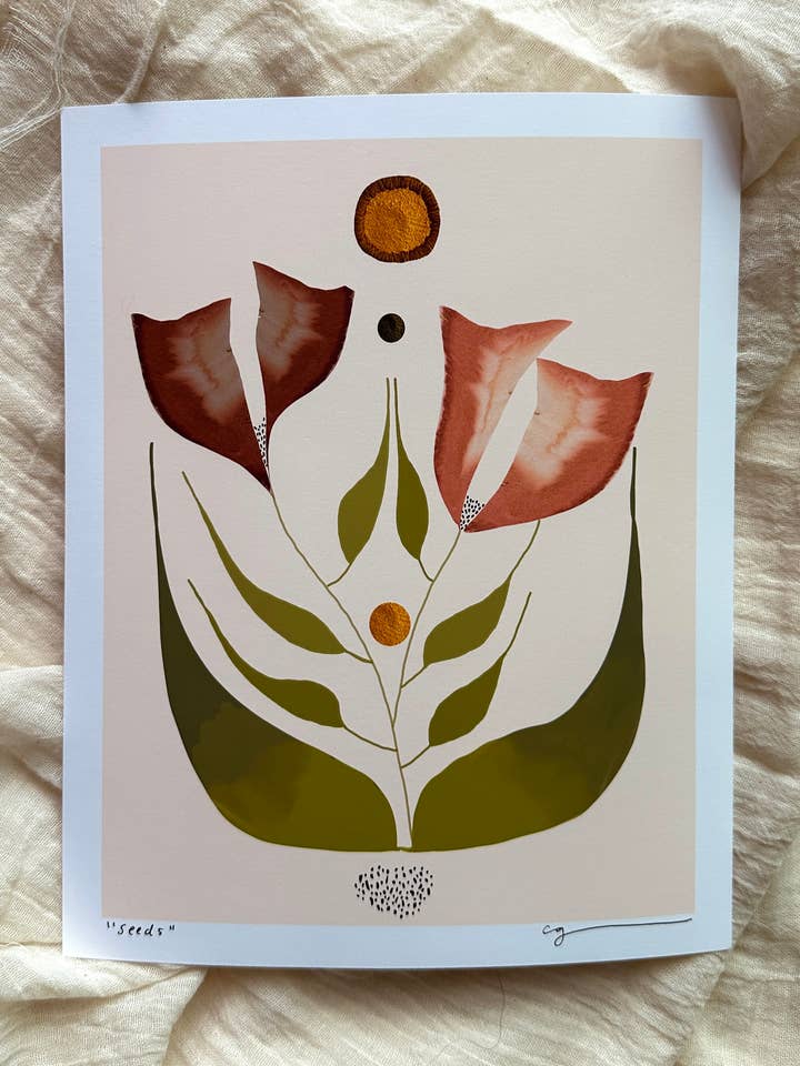 "seeds" fine art print for wholesale by Courtney Griffin Art