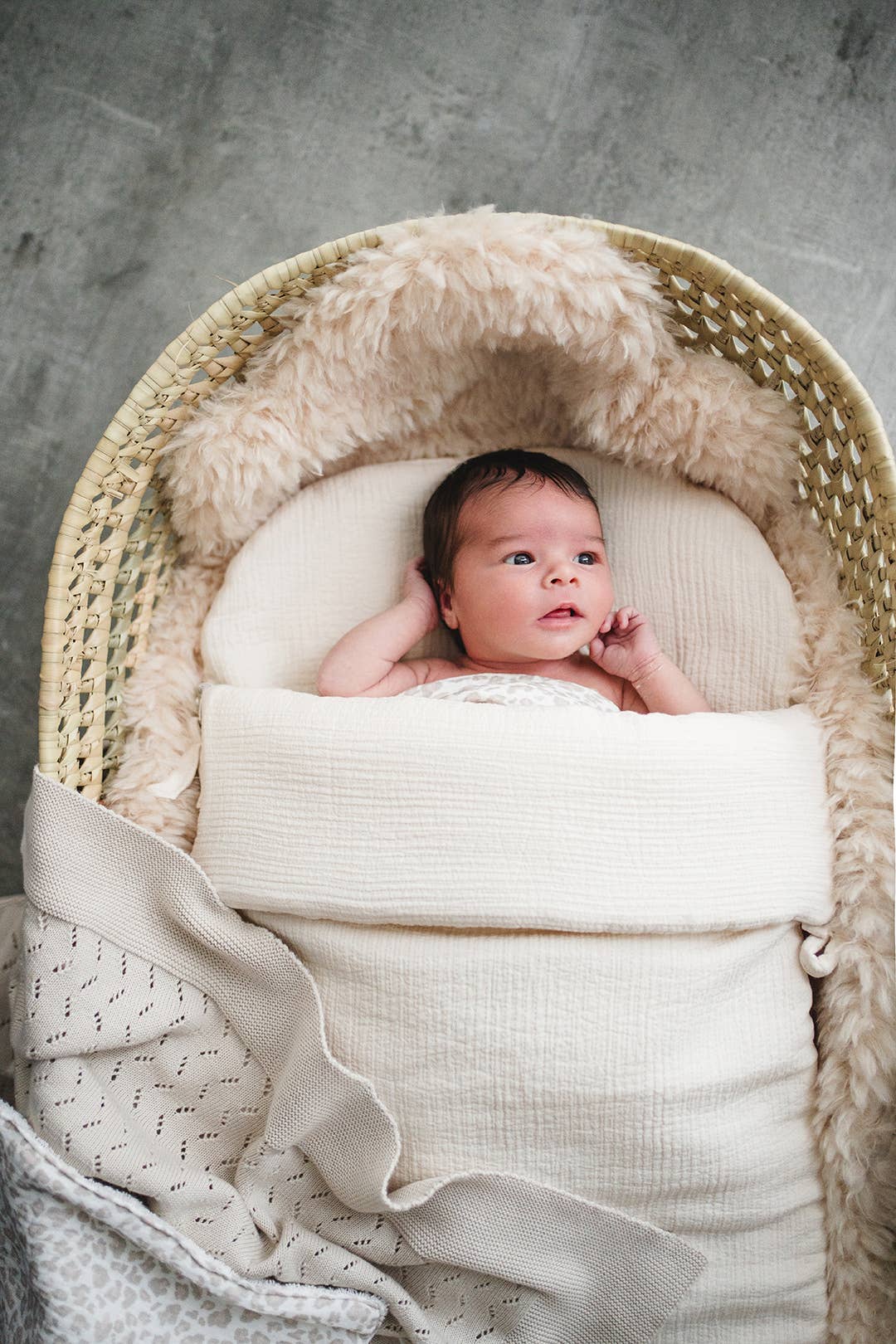 Babyshower - Wholesale Bedding Blanket - Kids & Baby - COMFORT MOSES BASKET SLEEPING BAG FEEL IVORY BABY1