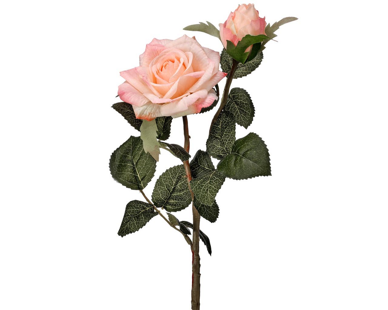 CMC Wholesale - Wholesale Artificial flowers - Juliette Rose With Bud 18.5" - Cream/Pink