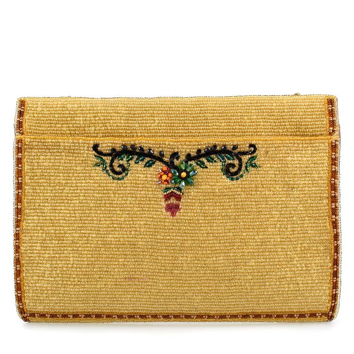 Mary Frances Accessories - Wholesale Crossbody Bag - Women's - Desert Sunrise Beaded Cactus and Floral Crossbody Handbag